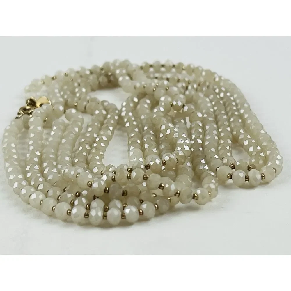 Gorgeous Necklace The Loft Opera Flapper Length Rondelle Style Beads 60